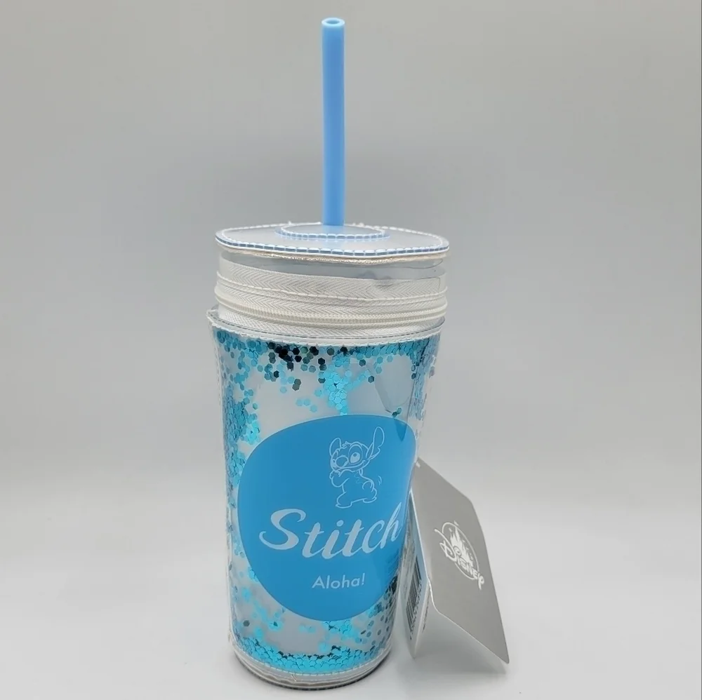 Disney Stitch Pencil Pouch tumbler w straw accessory case - Picture 8 of 8